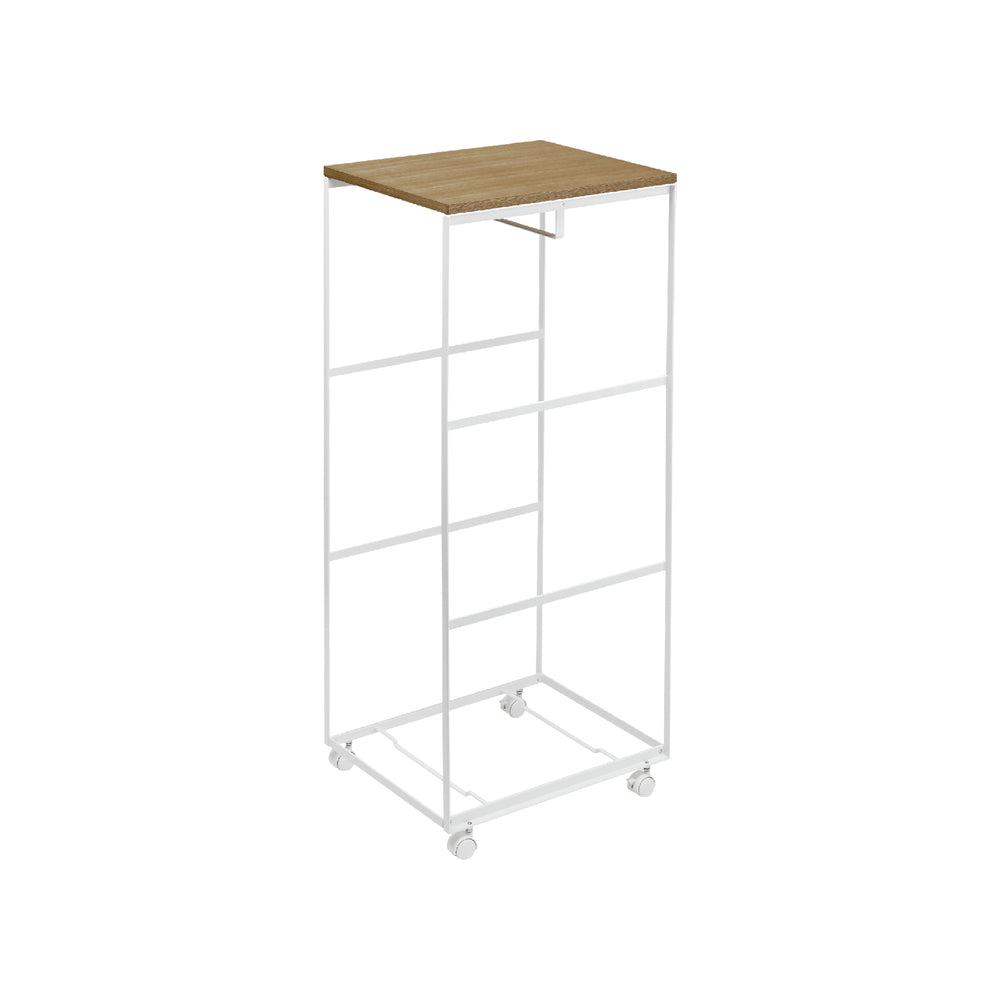 Chariot à linge avec tablette en bois