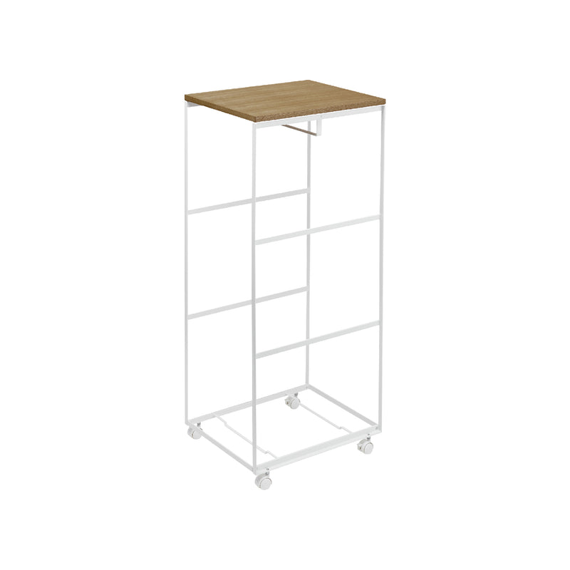 Chariot à linge avec tablette en bois