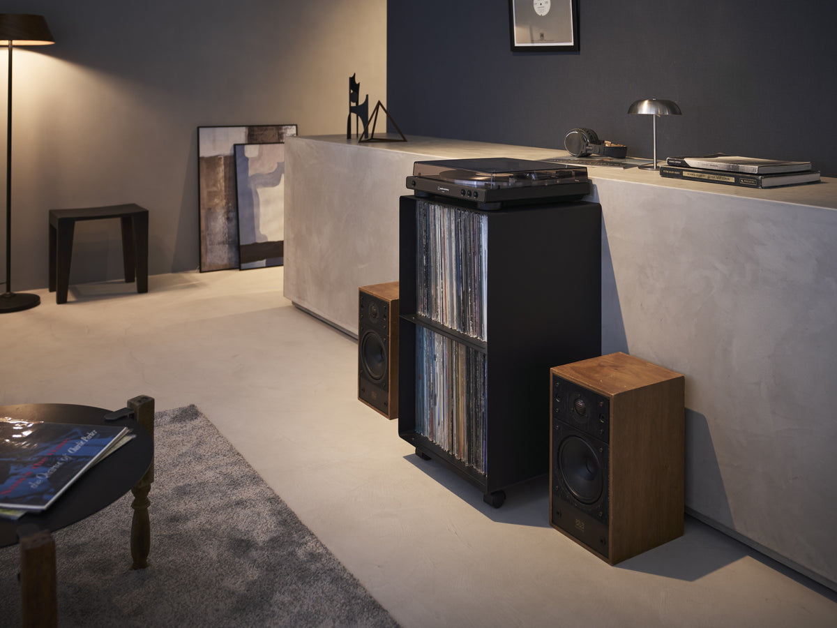 Record Rack Bbq The Story Behind: 2-Tiered Record Rack with Casters – Yamazaki Home Europe