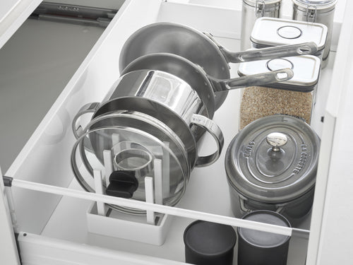 The Story Behind: Adjustable Pot Lid & Pan Organizer