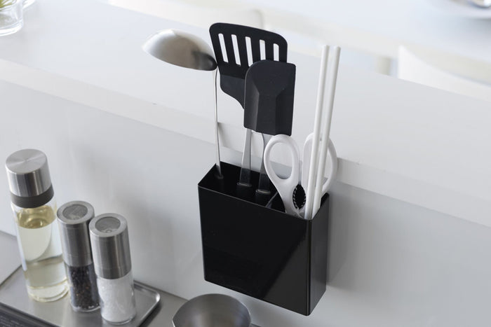 Smart Kitchen Organization with Adhesive Hook Mounting