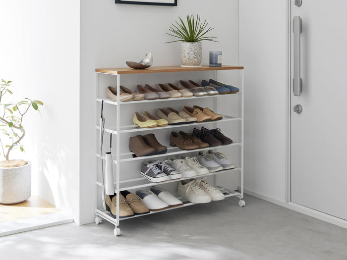 Entryway Glow-Up: New Rolling Shoe Rack