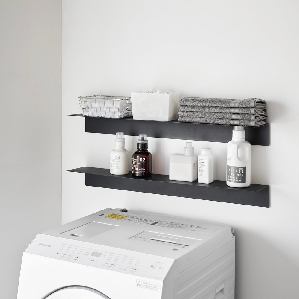 Yamazaki Mensola A Muro Con Pannello Magnetico 50 Cm – Bianco, Design Giapponese, Acciaio, Portata 5 Kg