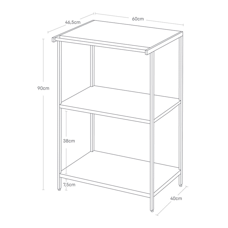 Étagère de rangement à 3 niveaux
