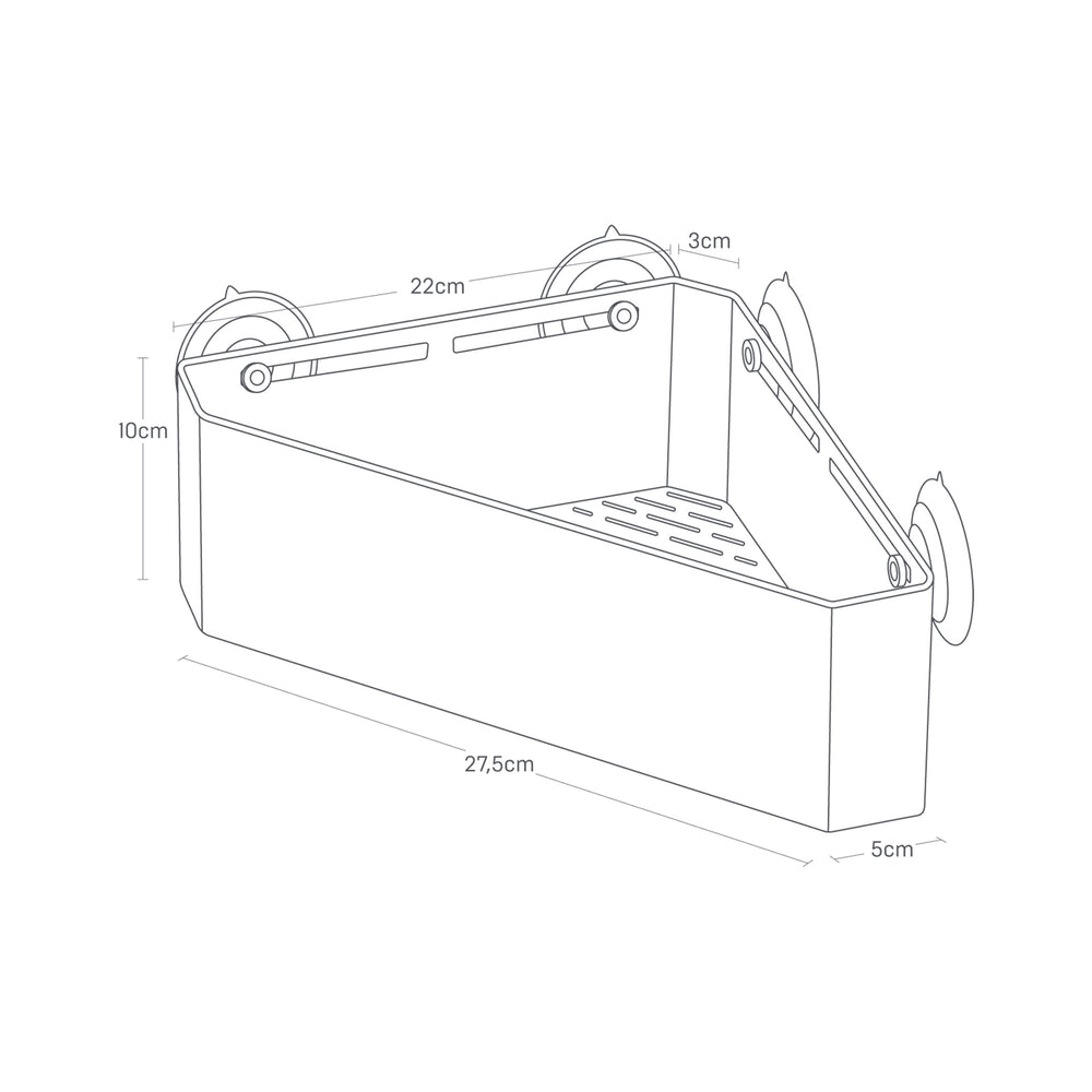 Support d'angle de salle de bain