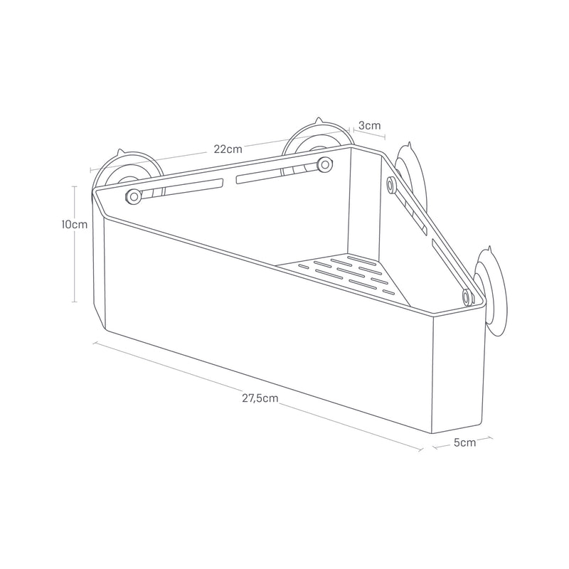 Support d'angle de salle de bain