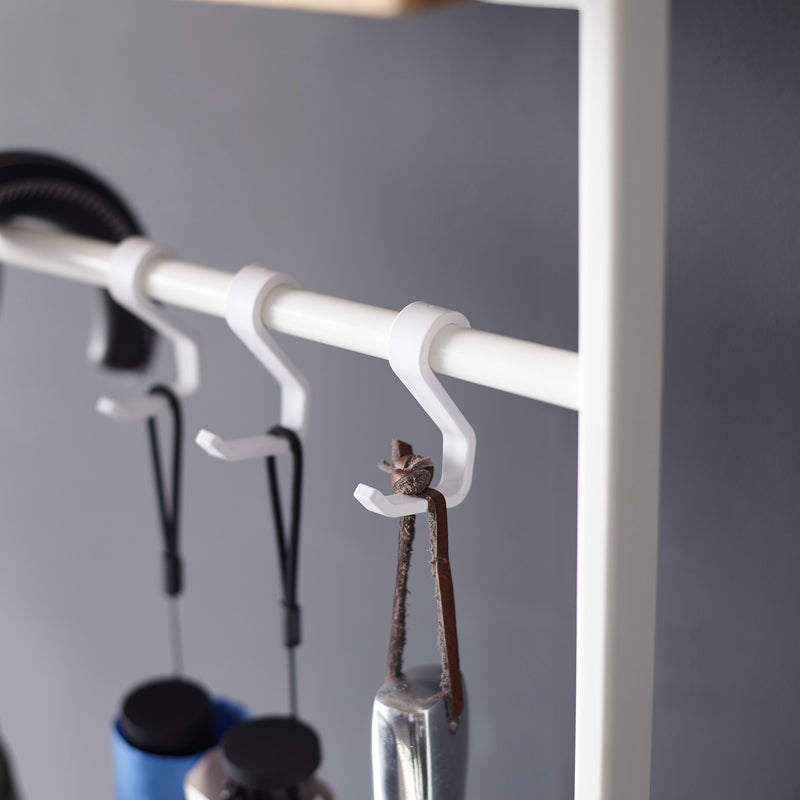 Porte-parapluie avec tablette en bois