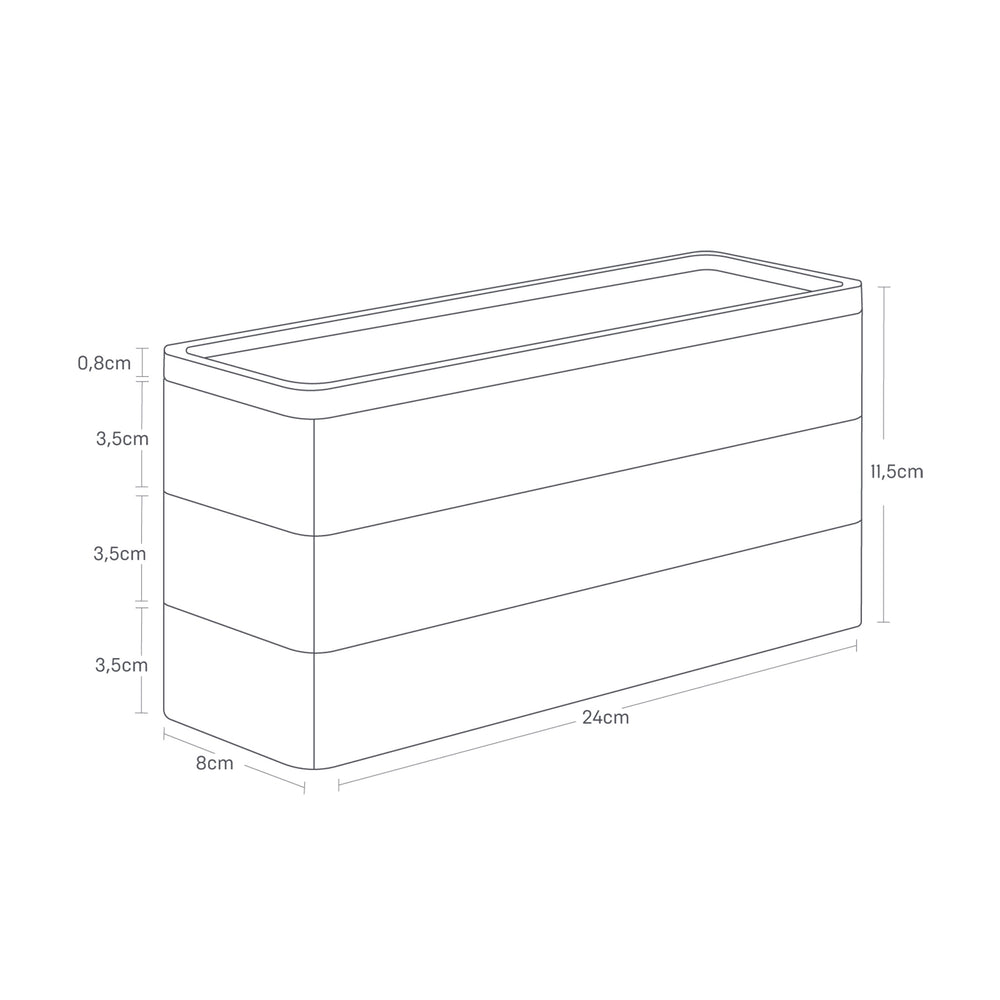 3-Tiered Slim Accessory Box