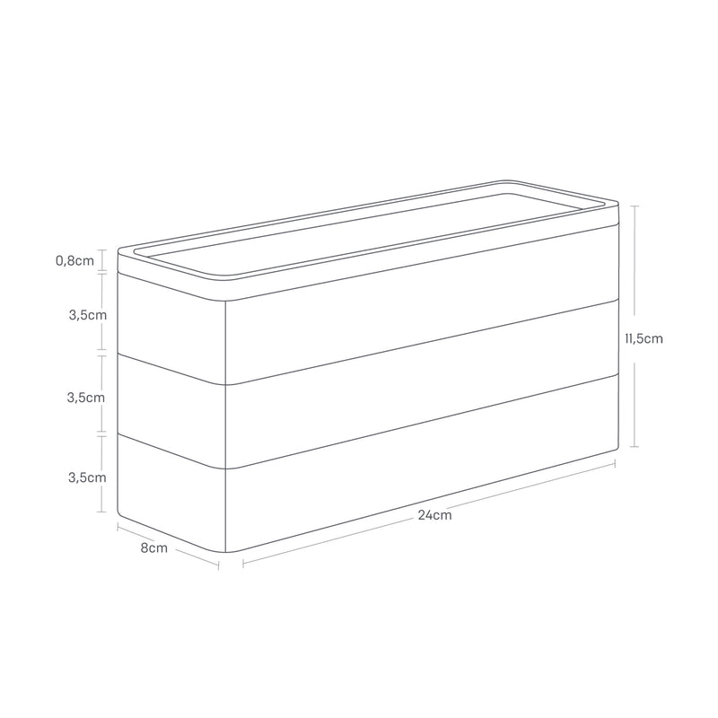 3-Tiered Slim Accessory Box