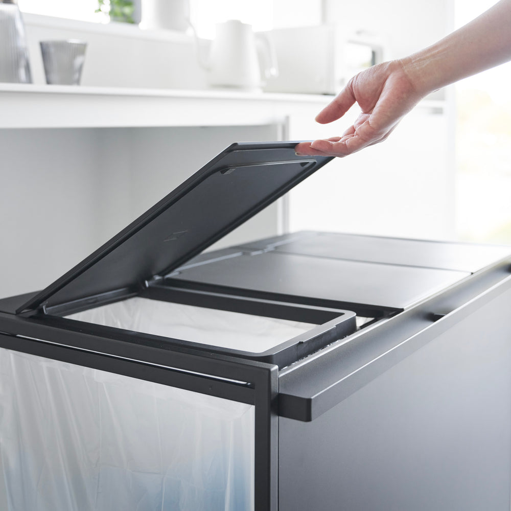 Mülleimer mit 3 Fächern & Rollen – Yamazaki Home Europe