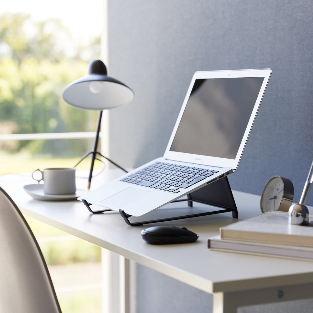 Support Réglable Pour Tablette Et Ordinateur Portable - Hauteur 22,5 Cm, Largeur 145 Cm - En ABS Et Fer, Stable - Pour Bureau, Visioconférence - 9