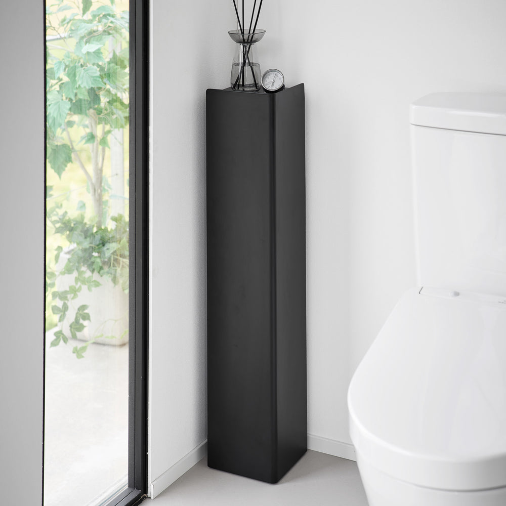 wc rollen aufbewahrung schwarz Toilettenpapierhalter mit Rollen – Yamazaki Home Europe