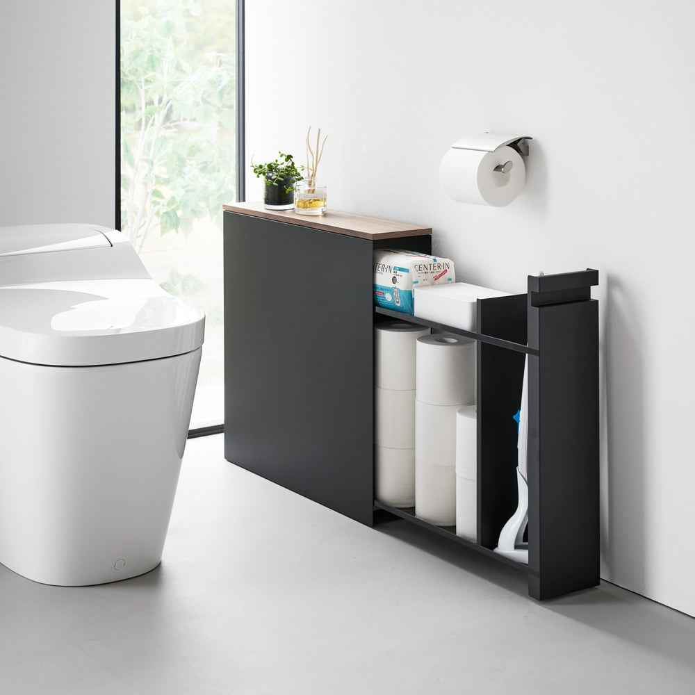 Auszieh-Regal mit Holzablage – Yamazaki Home Europe