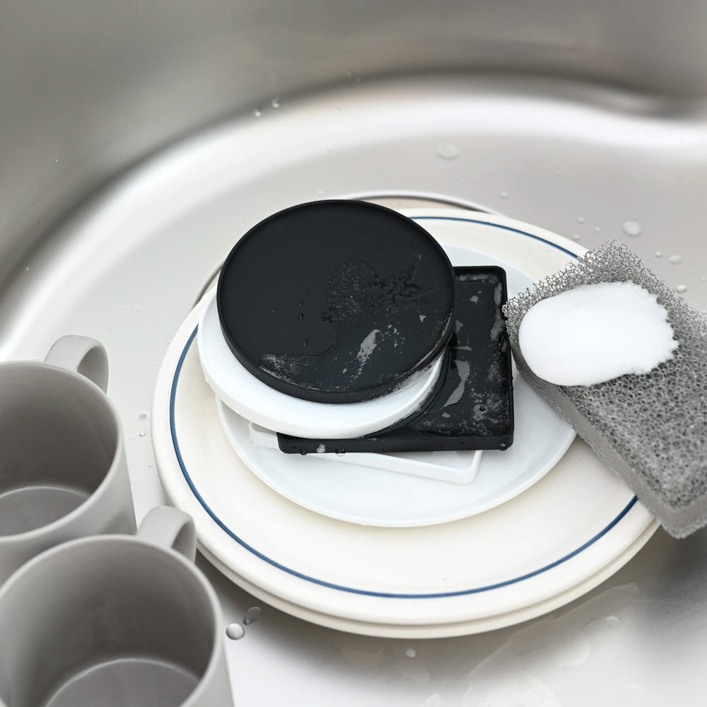 Coastee Set 8 Sous-Verres Silicone Gris Foncé - Protection Table Bar Cuisine