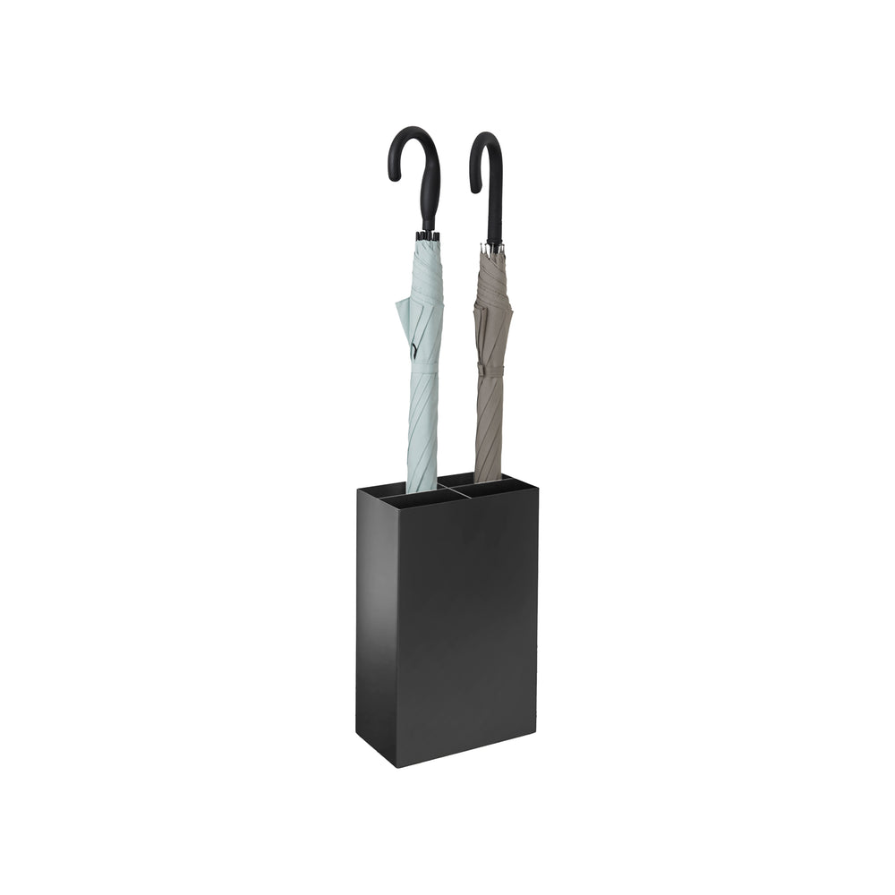 Yamazaki Schirmständer Aus ABS – Magnetisch Für Türbefestigung, Hält Bis Zu 4 Lange Und 4 Klappschirme, Schwarz, 18,8x5x8 Cm