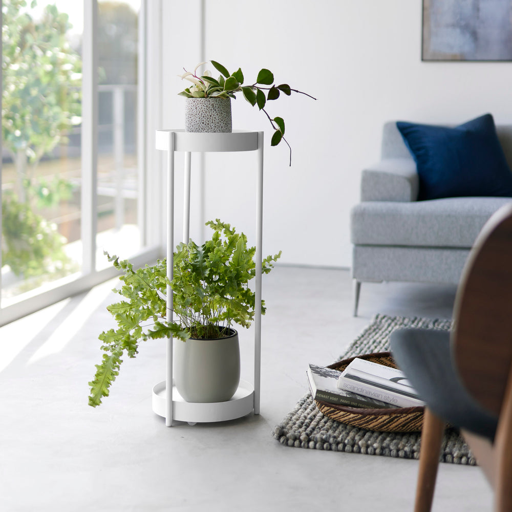 Supporto Per Piante A Terra In Metallo Nero | Esagonale 40 Cm | Portavaso Design Moderno Per Interni Ed Esterni