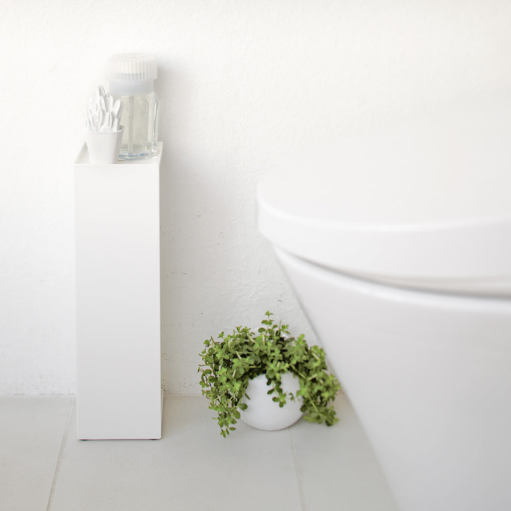 Poubelle étroite 10L Blanche - Idéale Cuisine Ou Salle De Bain, Design Contemporain