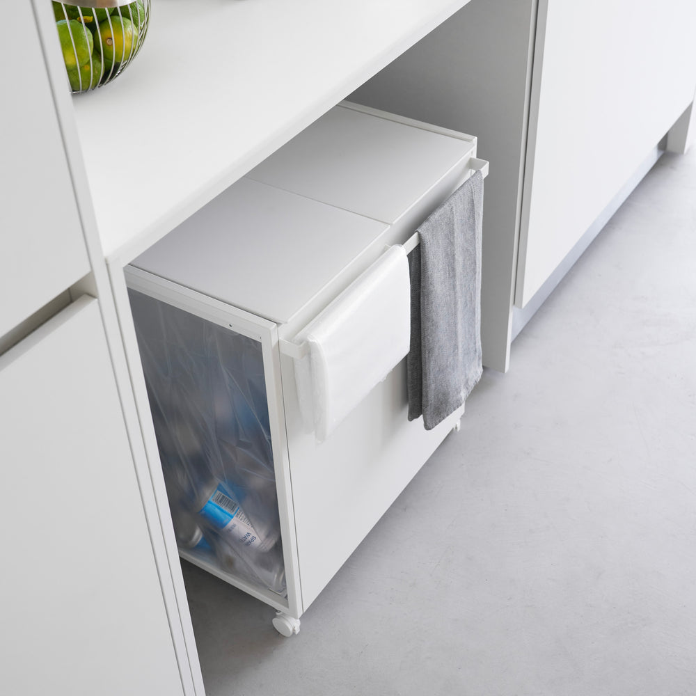 Mülleimer mit 2 Fächern & Rollen – Yamazaki Home Europe