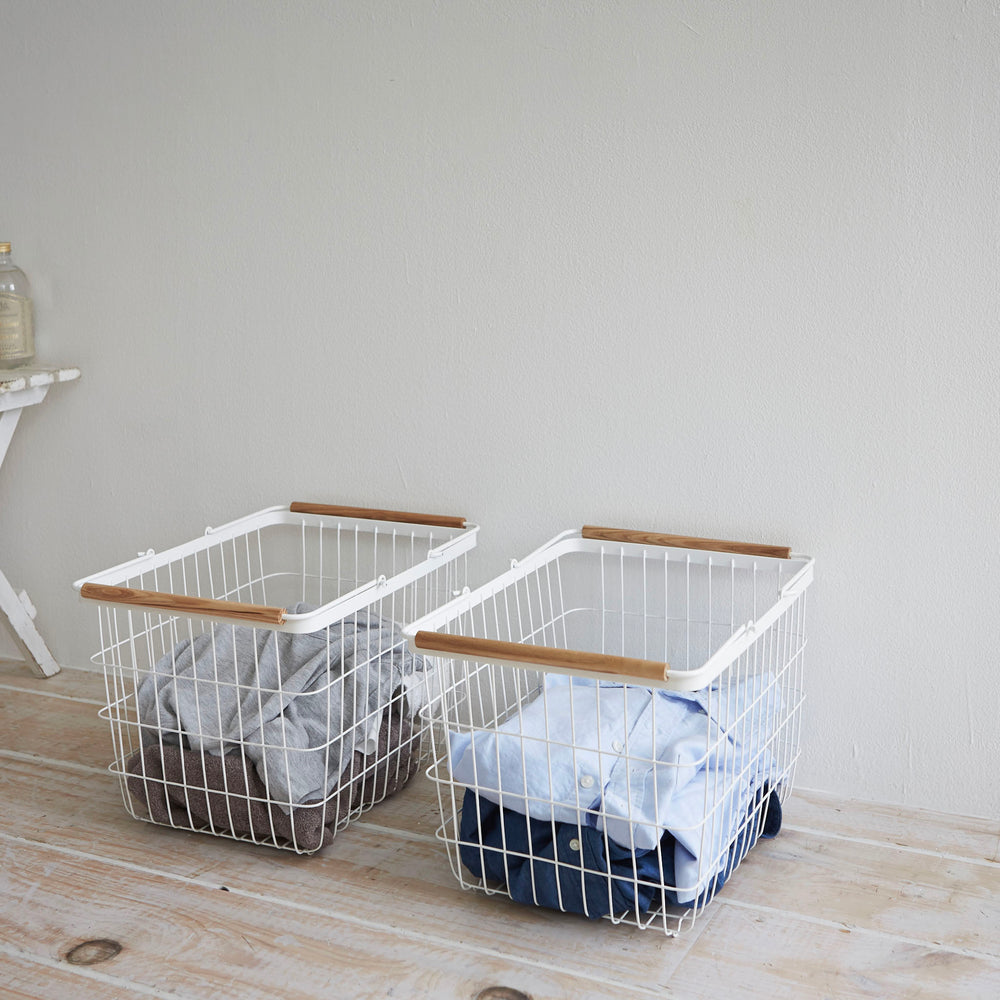 Panier à Linge Magnétique Wembi - Rangeable Contre La Machine à Laver - Gain De Place, Écologique, Fabriqué En Espagne