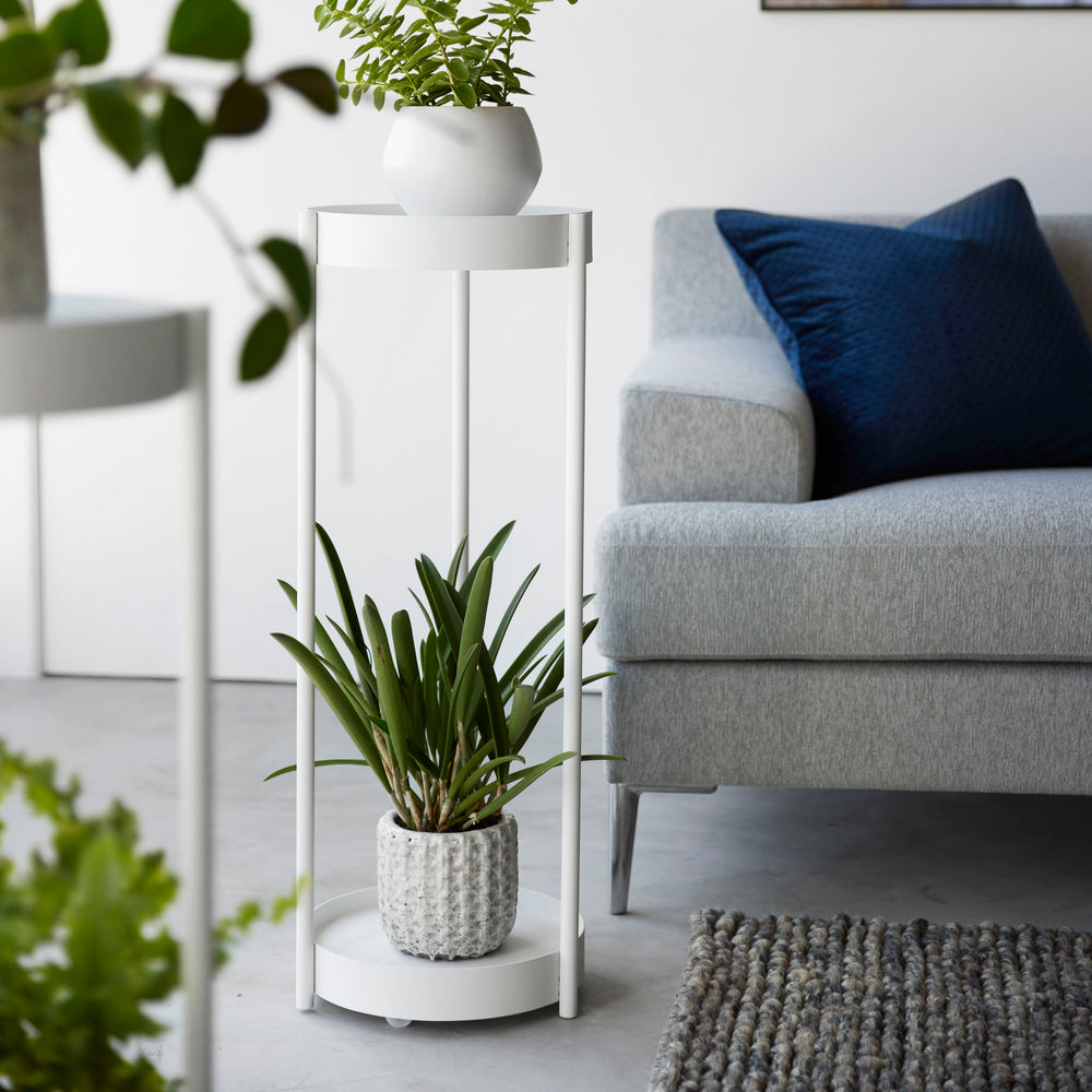 2 tier indoor plant stand 2-Tiered Plant Stand with Casters – Yamazaki Home Europe
