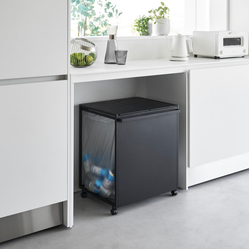 mülleimer aufbewahrung küche Mülleimer mit 2 Fächern & Rollen – Yamazaki Home Europe
