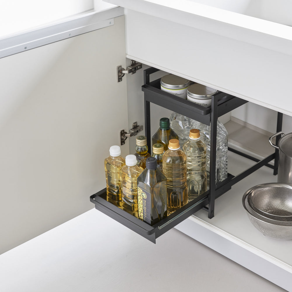 2-Tiered Sliding Under-Sink Organizer – Yamazaki Home Europe