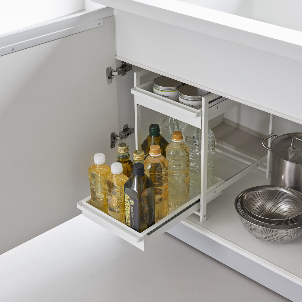 2-stöckiges Spülschrank-Regal mit Schiebeböden – Yamazaki Home Europe