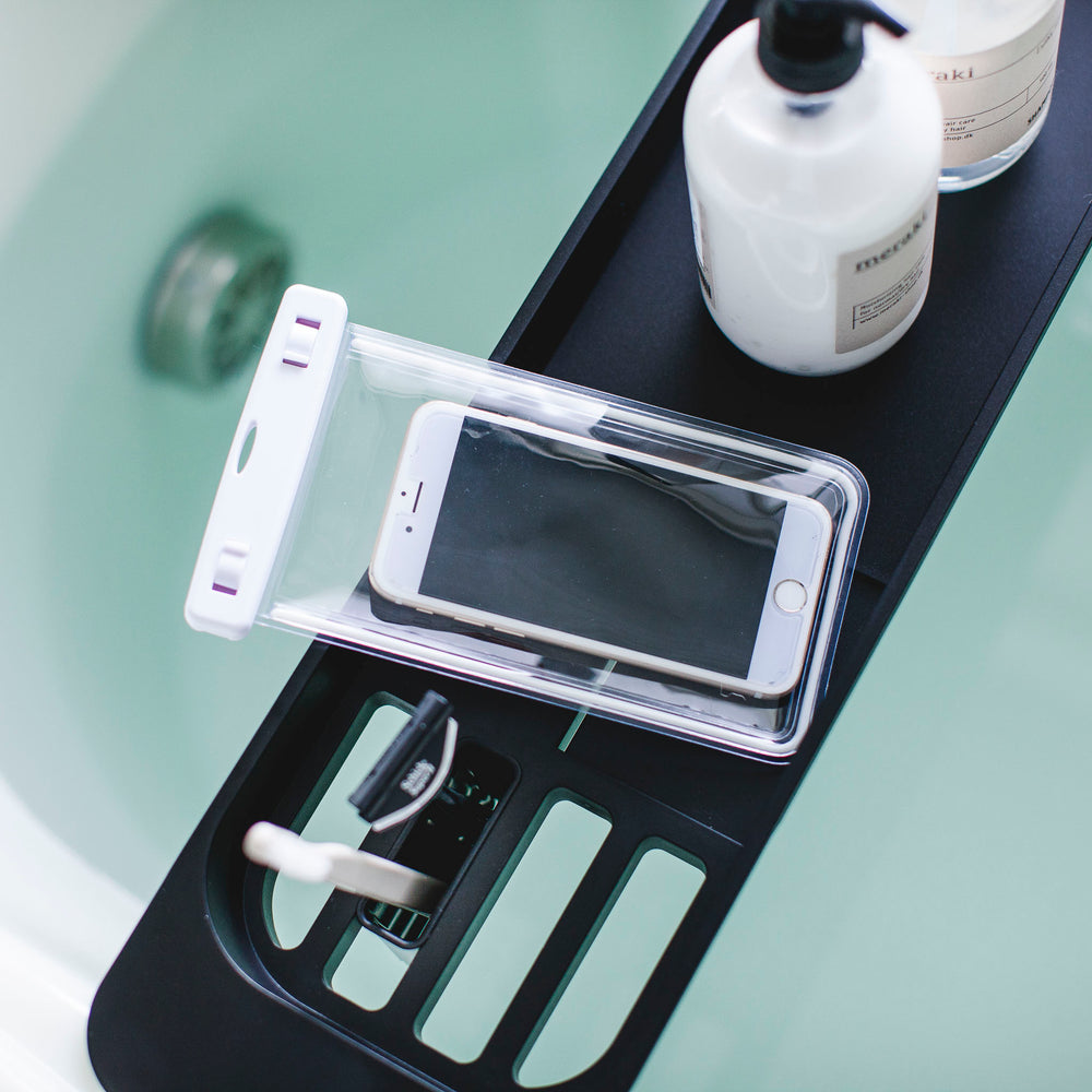Mensola estensibile per vasca da bagno in polipropilene - Bianco - Per