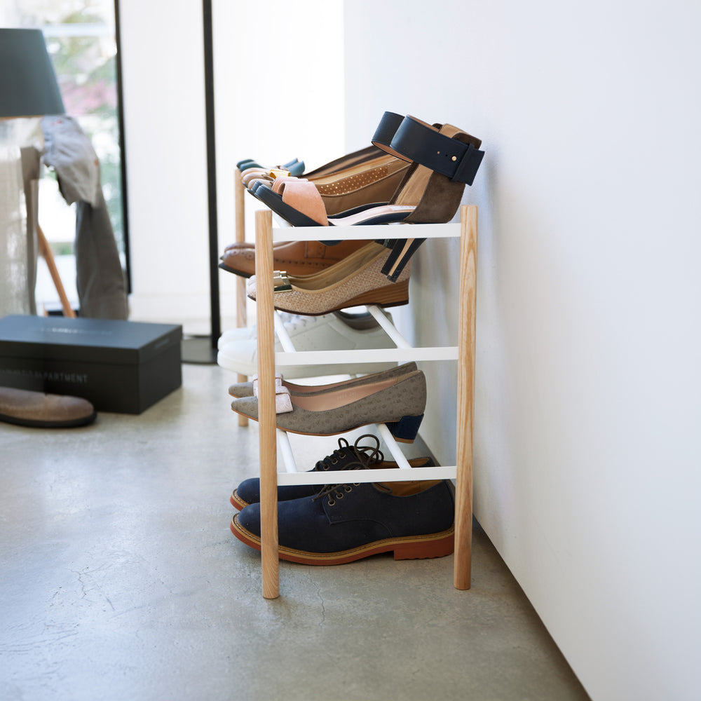 Étagères À Chaussures Extensible À 3 Niveaux, Rangement À Chaussure En