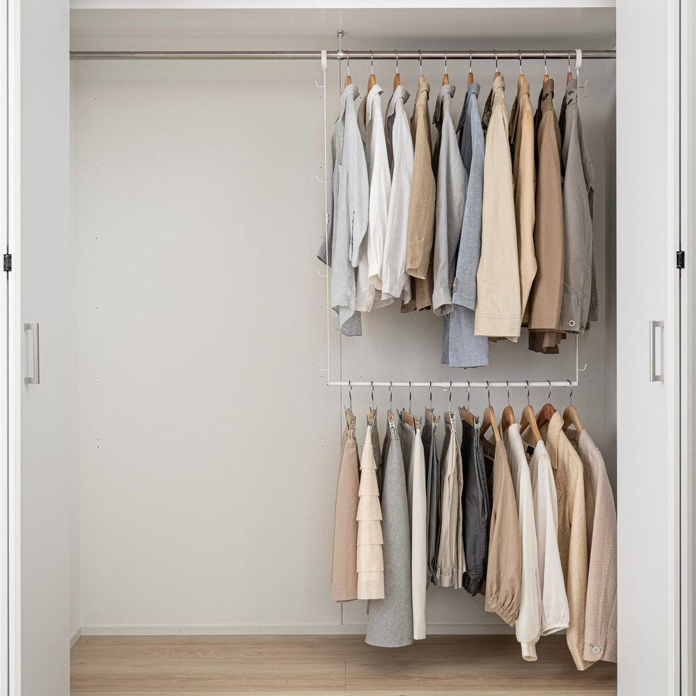 2-stöckige ausziehbare Kleiderstange – Yamazaki Home Europe