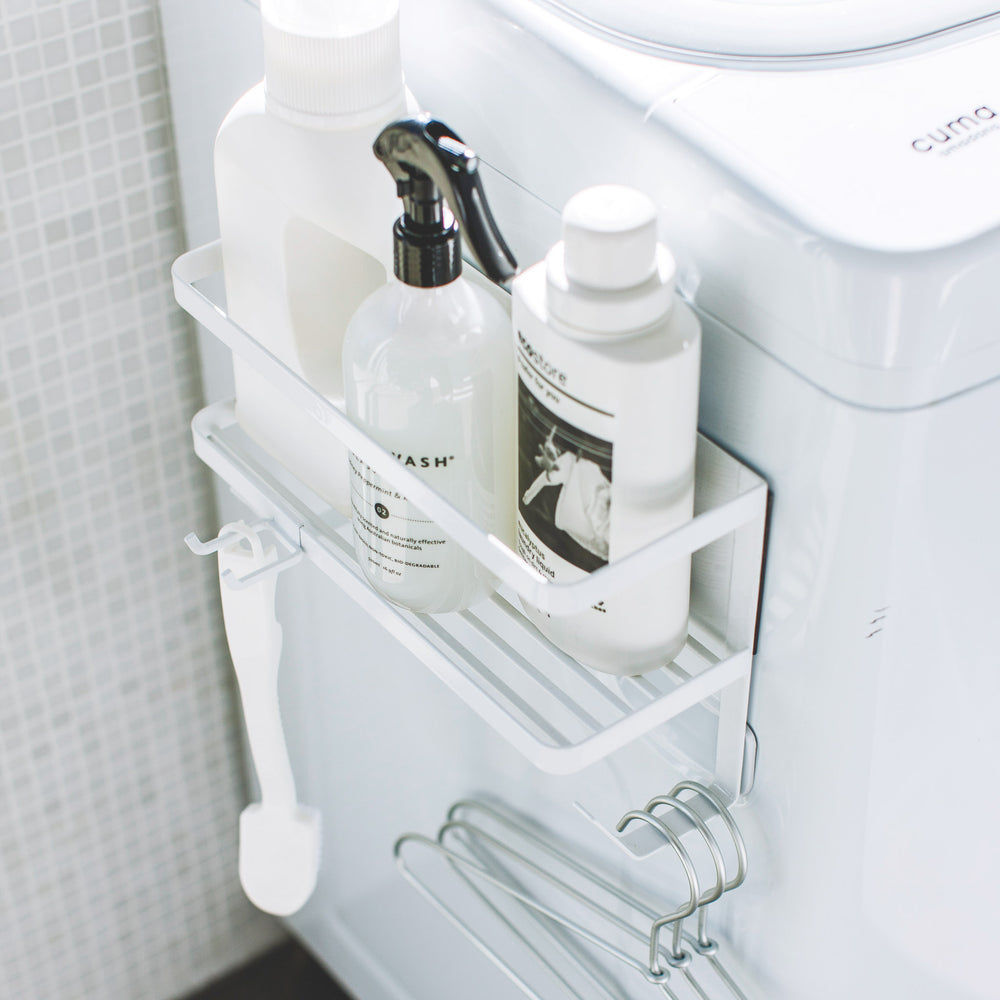 Supporto Magnetico Yamazaki Industries 4916 Per Stendibiancheria Da Bagno - Set Di 2, Nero, 6x3,5x23 Cm, Torre, Per Asciugatura Indoor