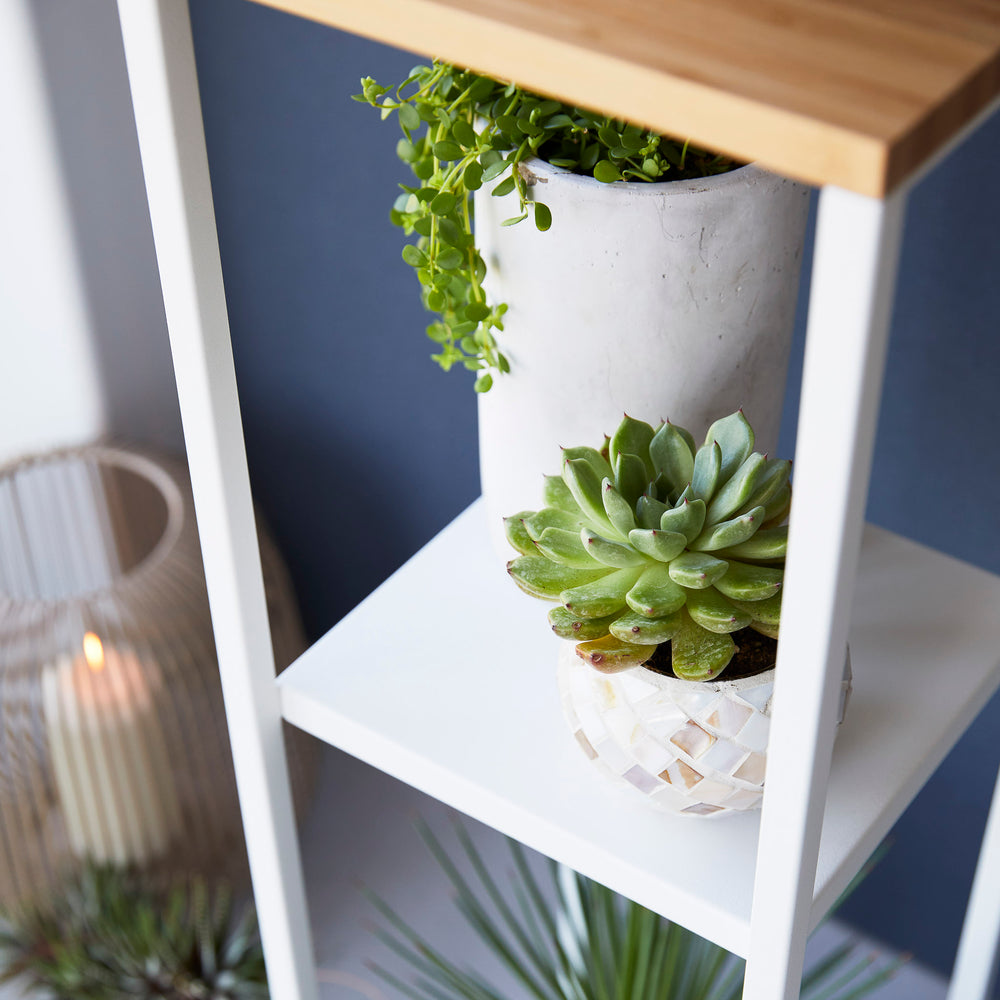 2-Tiered Wood-Top Shelf – Yamazaki Home Europe