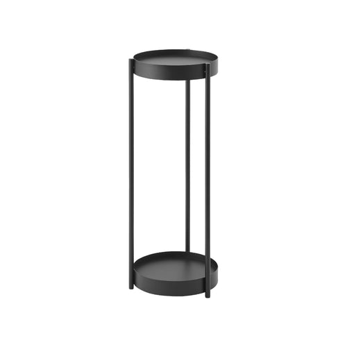 Support de plantes à 2 niveaux à roulettes