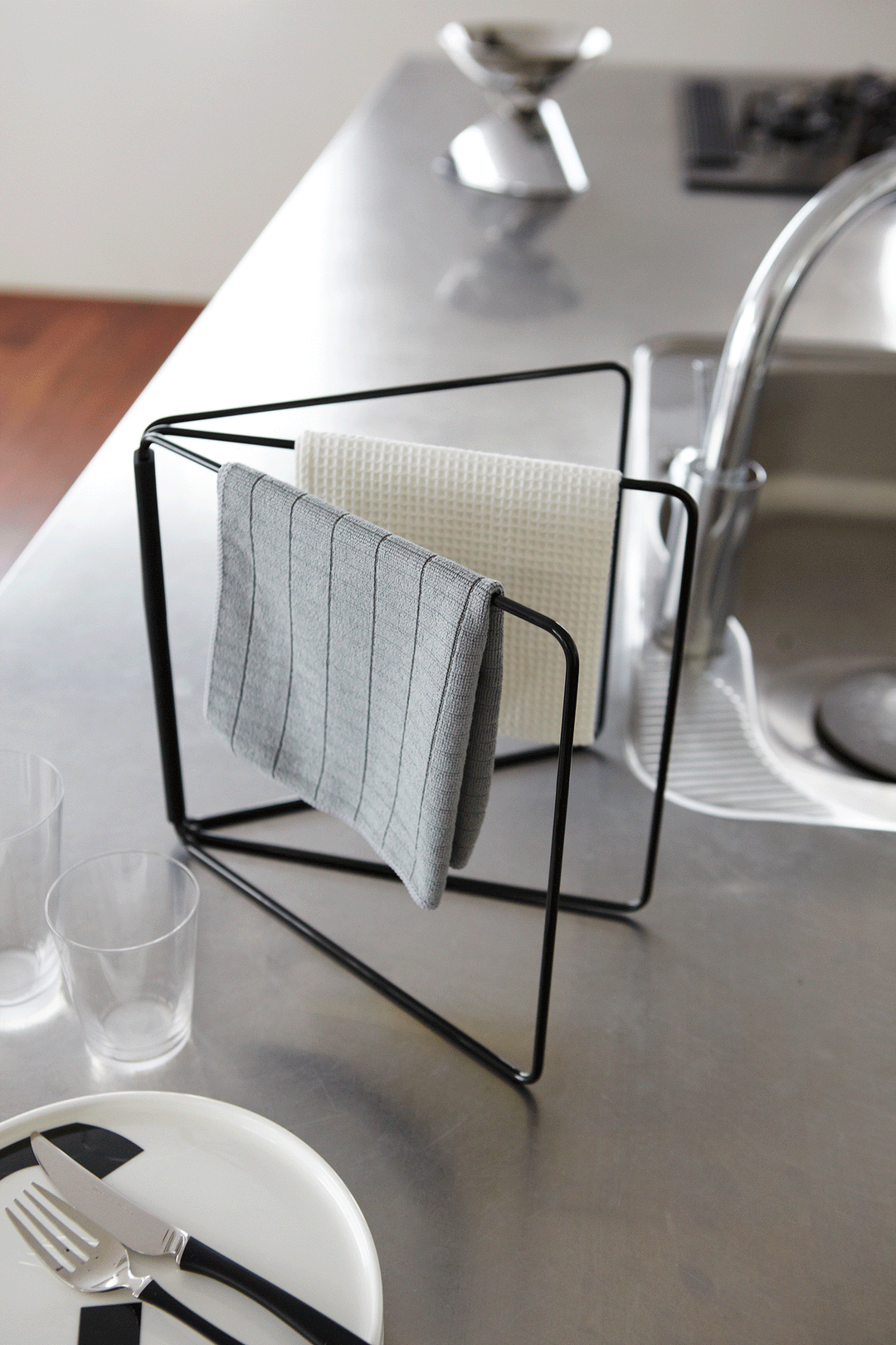 Kitchen dishcloth hanger sale