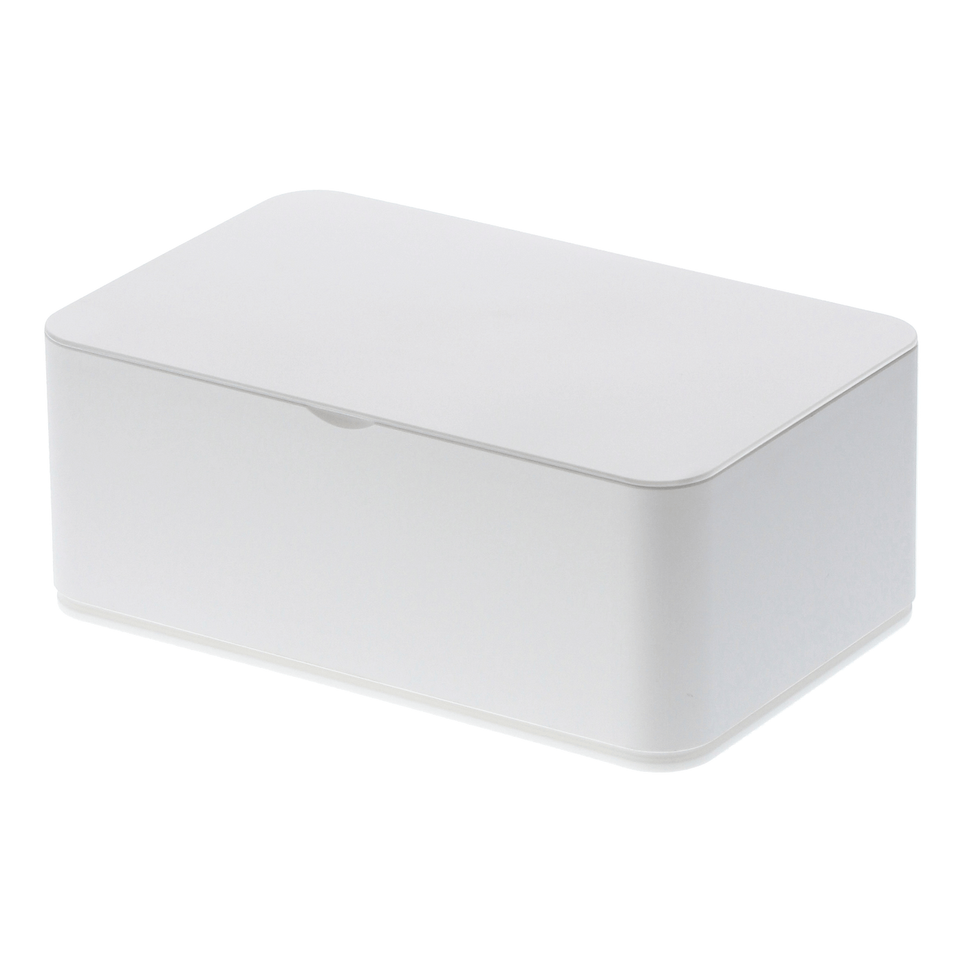 Wet tissue box from Yamazaki in white with the lid open
