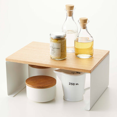 Stackable Kitchen Rack with Wooden Top