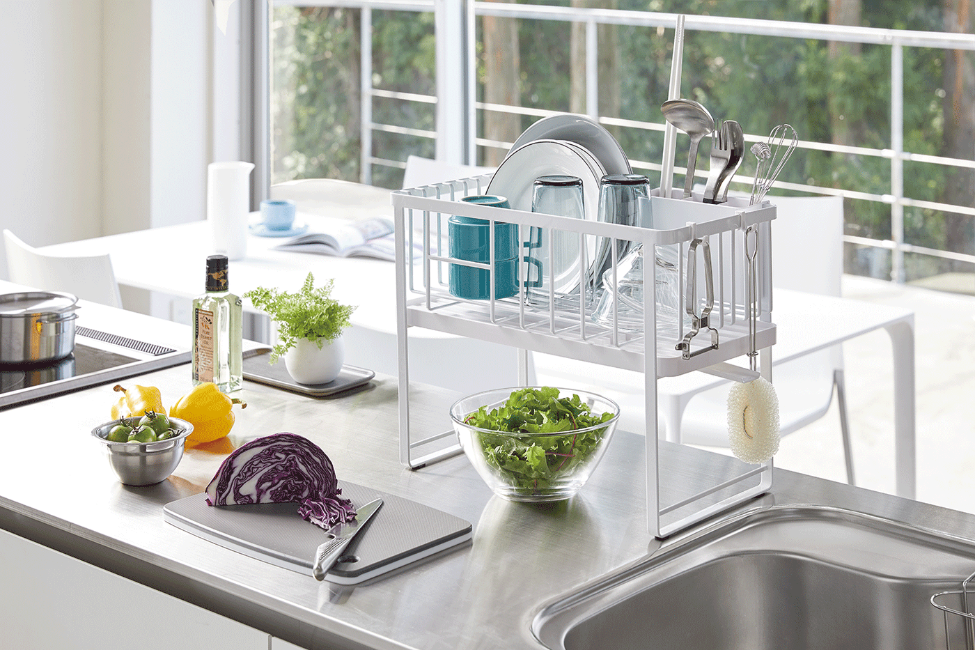 https://theyamazakihome-europe.com/cdn/shop/products/4386-TOWER-2-LEVEL-DISH-DRAINER-RACK-WH-01_1400x.gif?v=1618321053