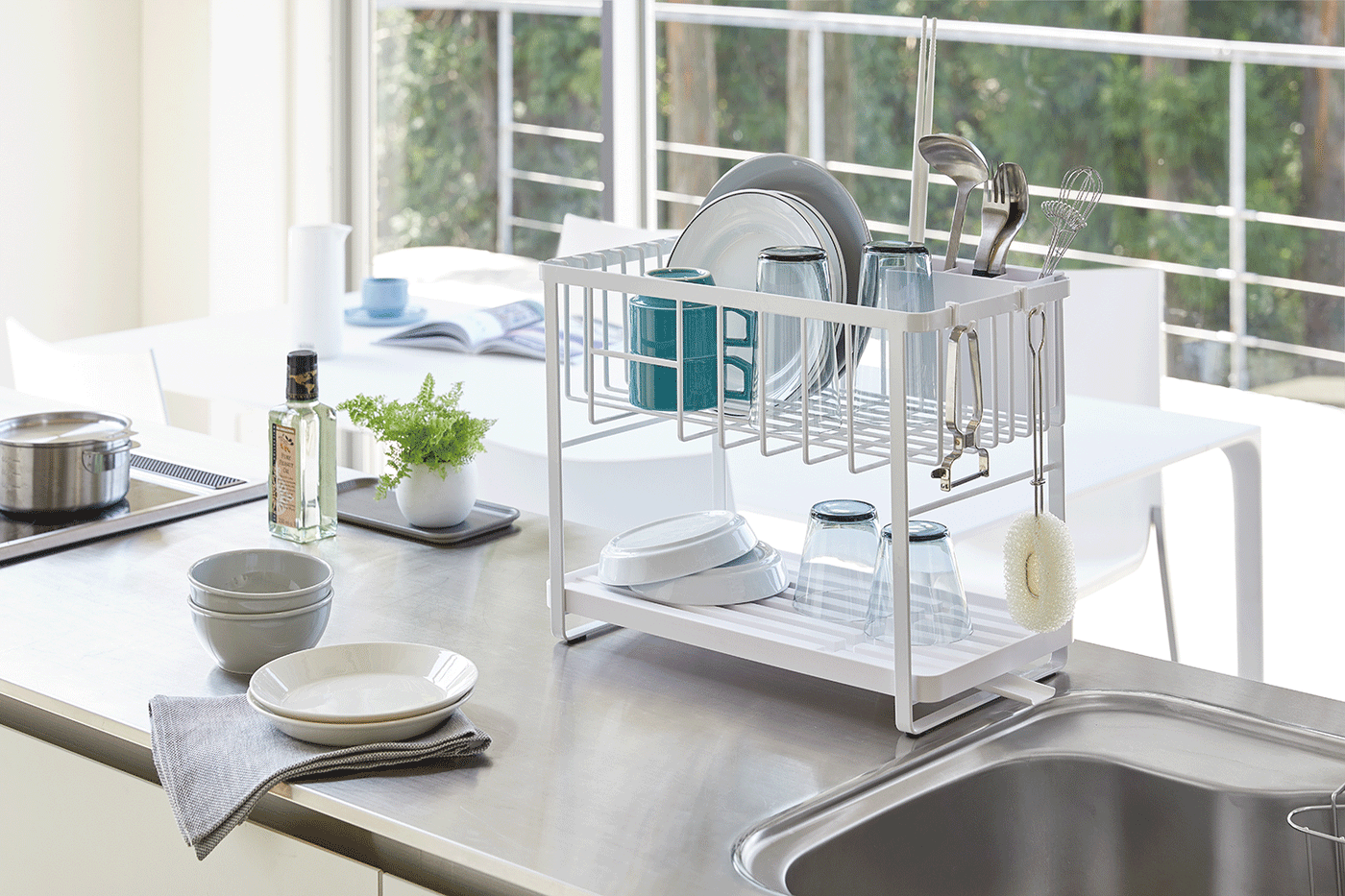 VEVOR Dish Drying Rack 2 Tier Large Capacity Dish Drainers